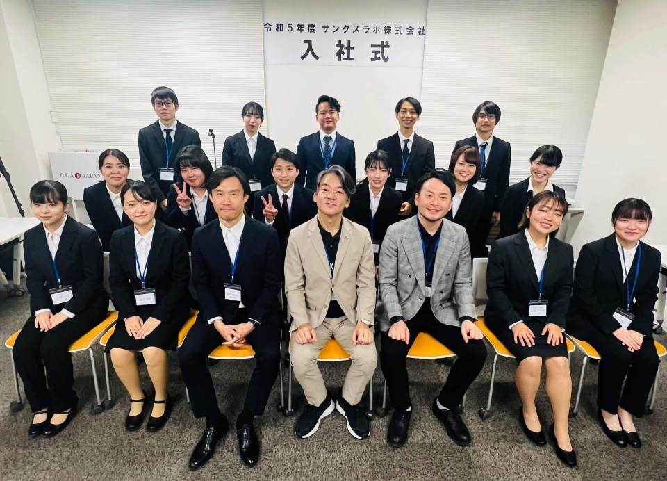サンクスラボの新卒3期生入社式